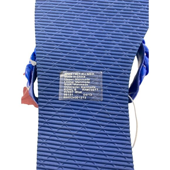 SO Women's Blue on Blue Flip Flops - Picture 5 of 5